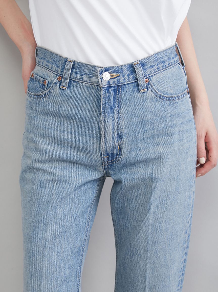 Mila Owen「【MILA PANTS】裾段差テーパードデニムパンツ」|デニム|