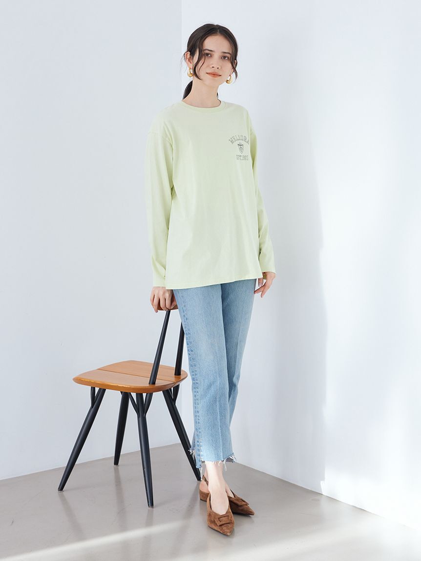 Mila Owen「【MILA PANTS】裾段差テーパードデニムパンツ」|デニム|