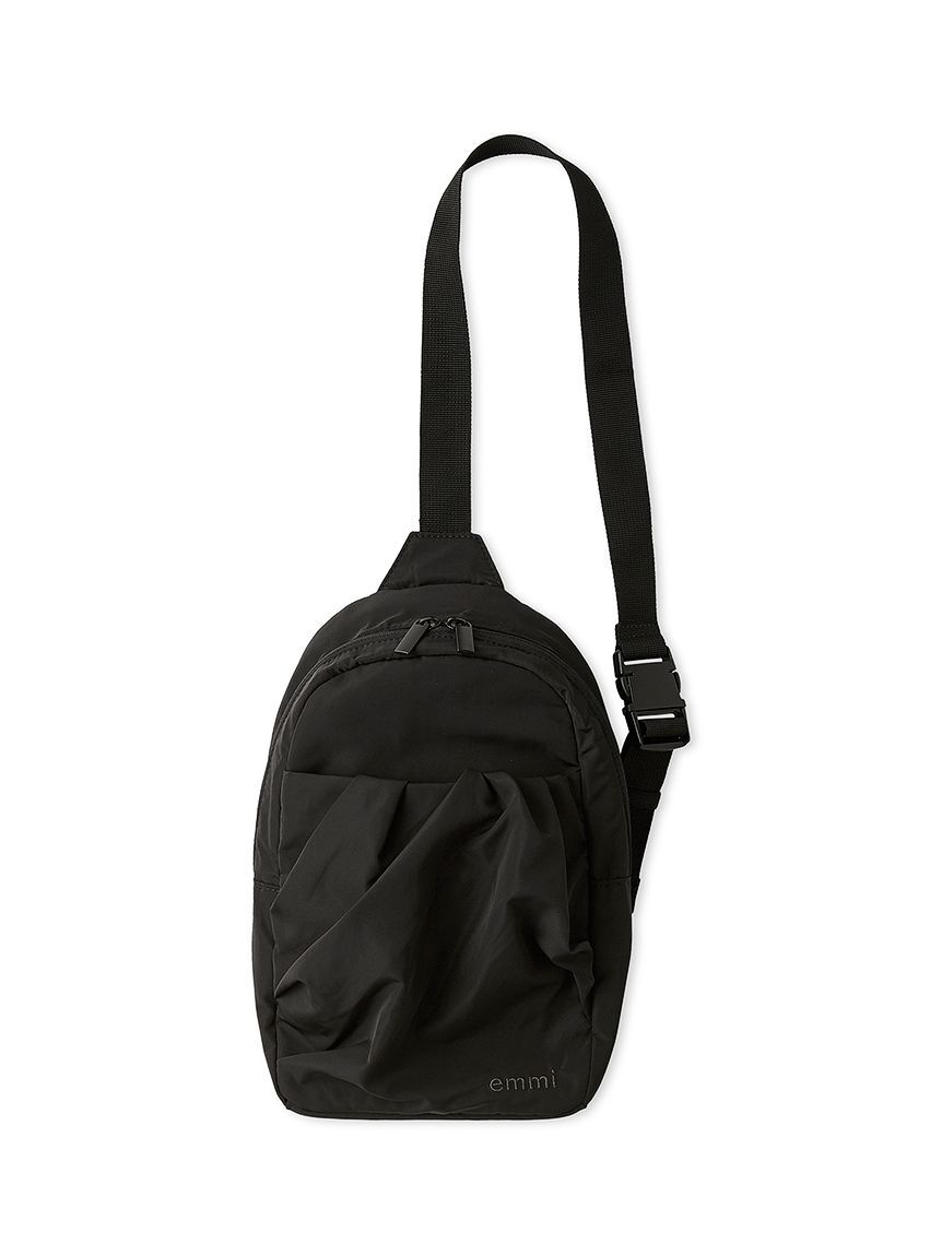 emmi atelier「eco 撥水ギャザーミニショルダーバッグ」|ショルダー・メッセンジャー|BLK