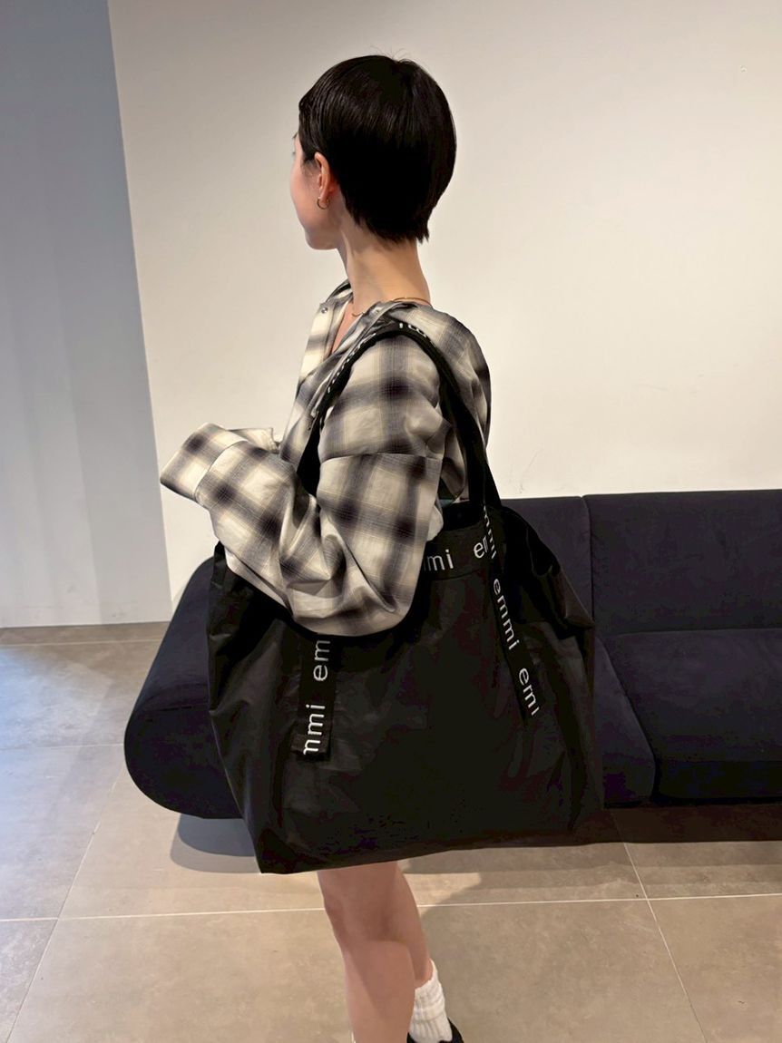 emmi atelier「チェックフーディーシャツ」|シャツ・ブラウス|