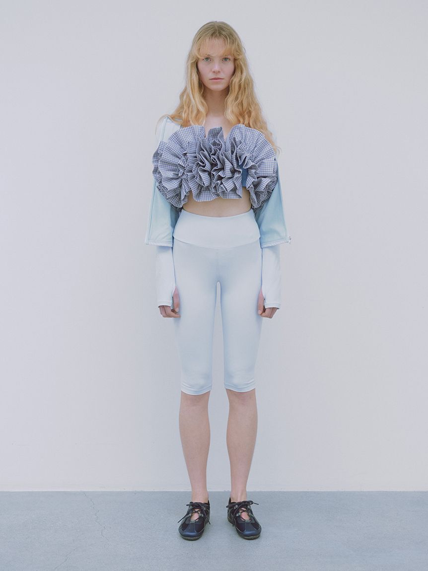 emmi atelier「チェックフリルビスチェ【セットアップ対応】」|ベスト・ジレ|