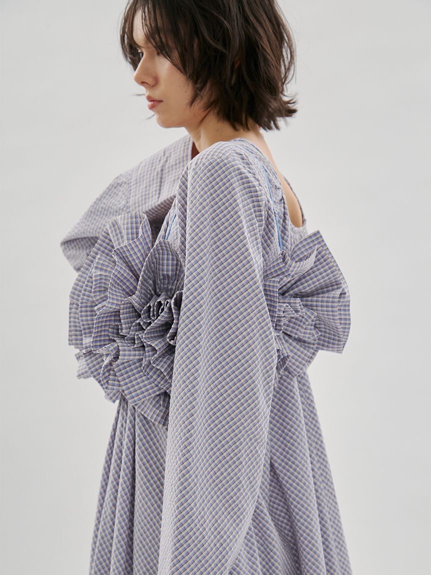 emmi atelier「チェックフリルビスチェ【セットアップ対応】」|ベスト・ジレ|