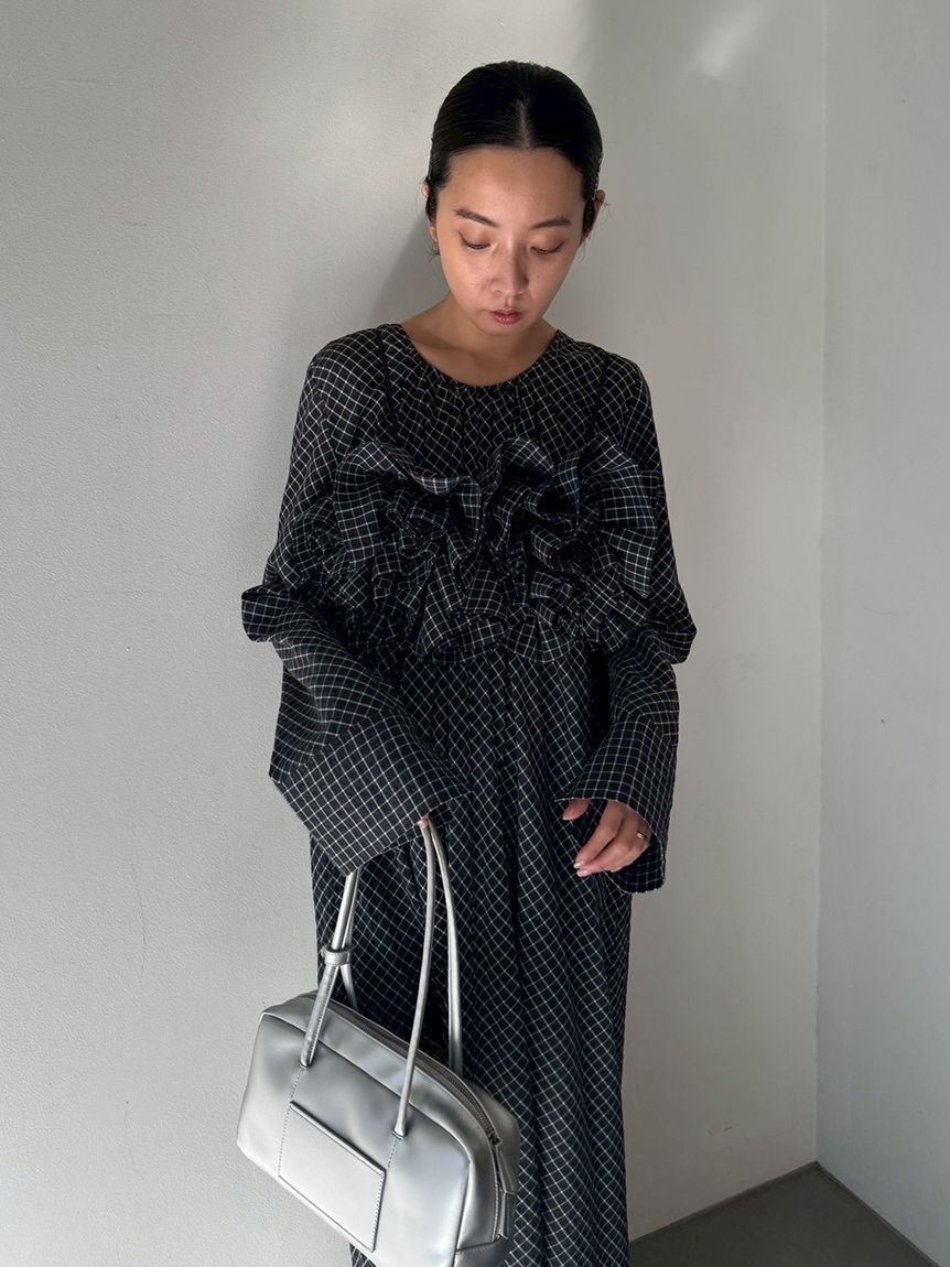 emmi atelier「チェックフリルビスチェ【セットアップ対応】」|ベスト・ジレ|NVY