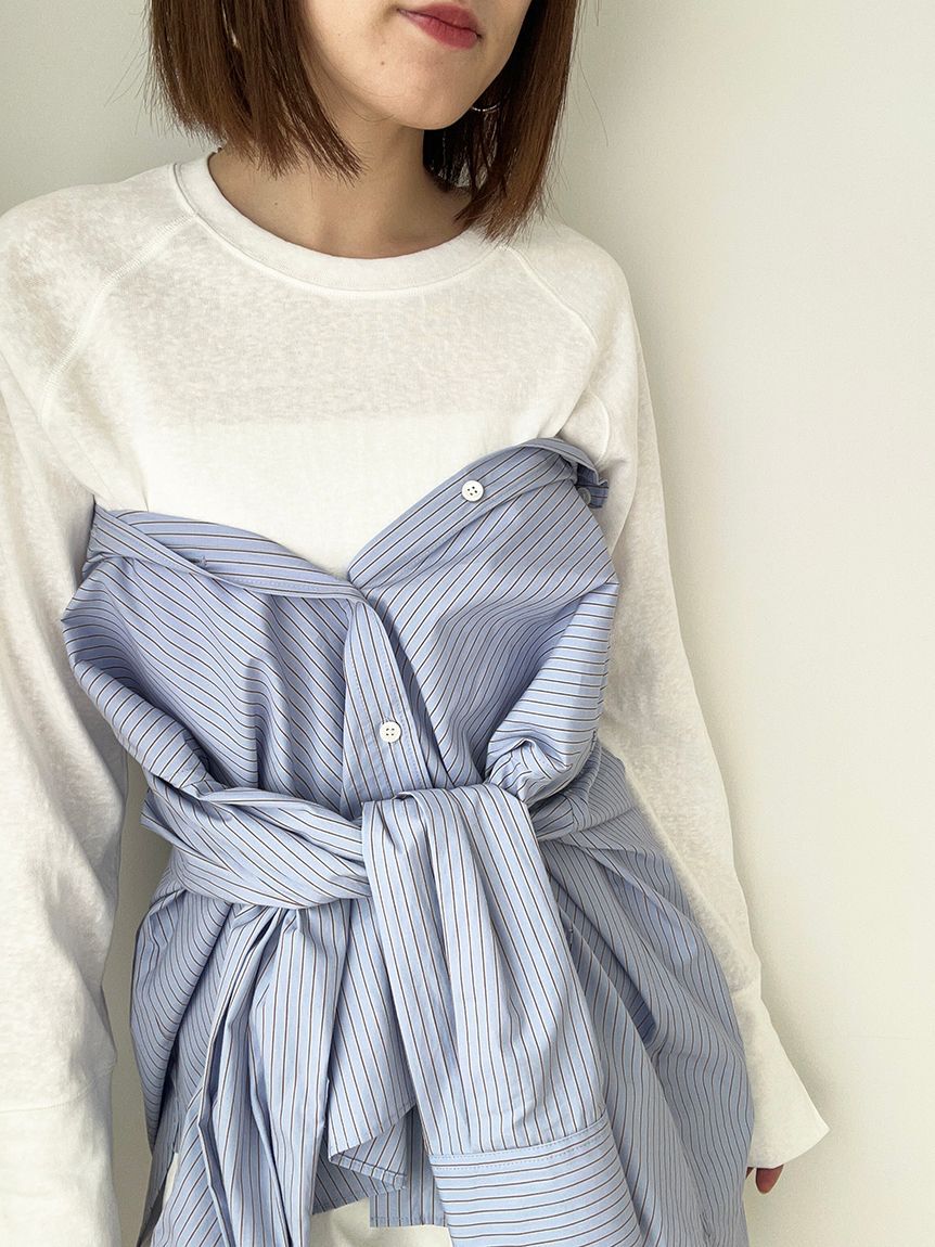 emmi atelier「【ONLINE限定カラーあり】ストライプベーシックシャツ」|シャツ・ブラウス|