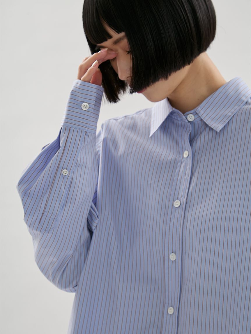 emmi atelier「【ONLINE限定カラーあり】ストライプベーシックシャツ」|シャツ・ブラウス|