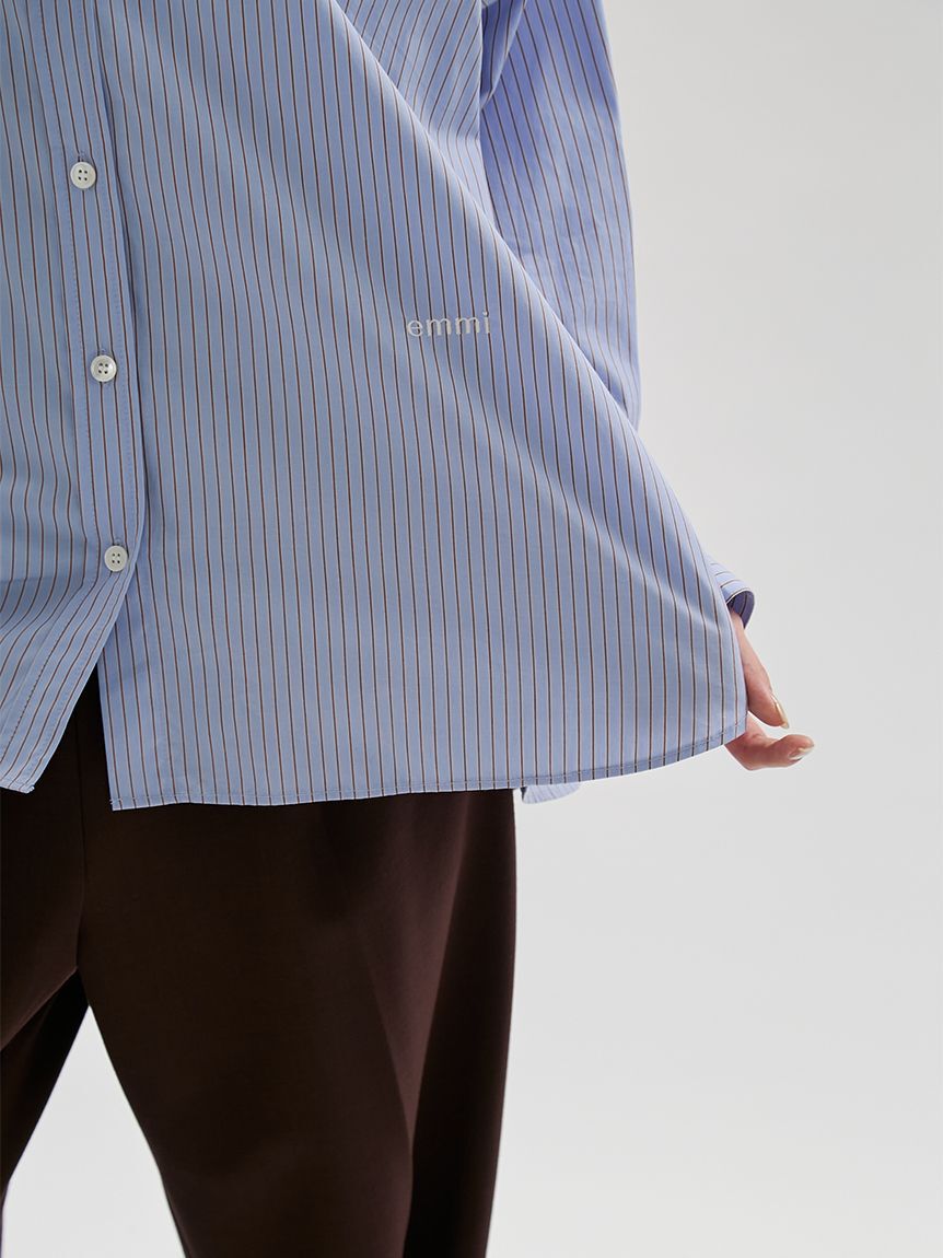 emmi atelier「【ONLINE限定カラーあり】ストライプベーシックシャツ」|シャツ・ブラウス|