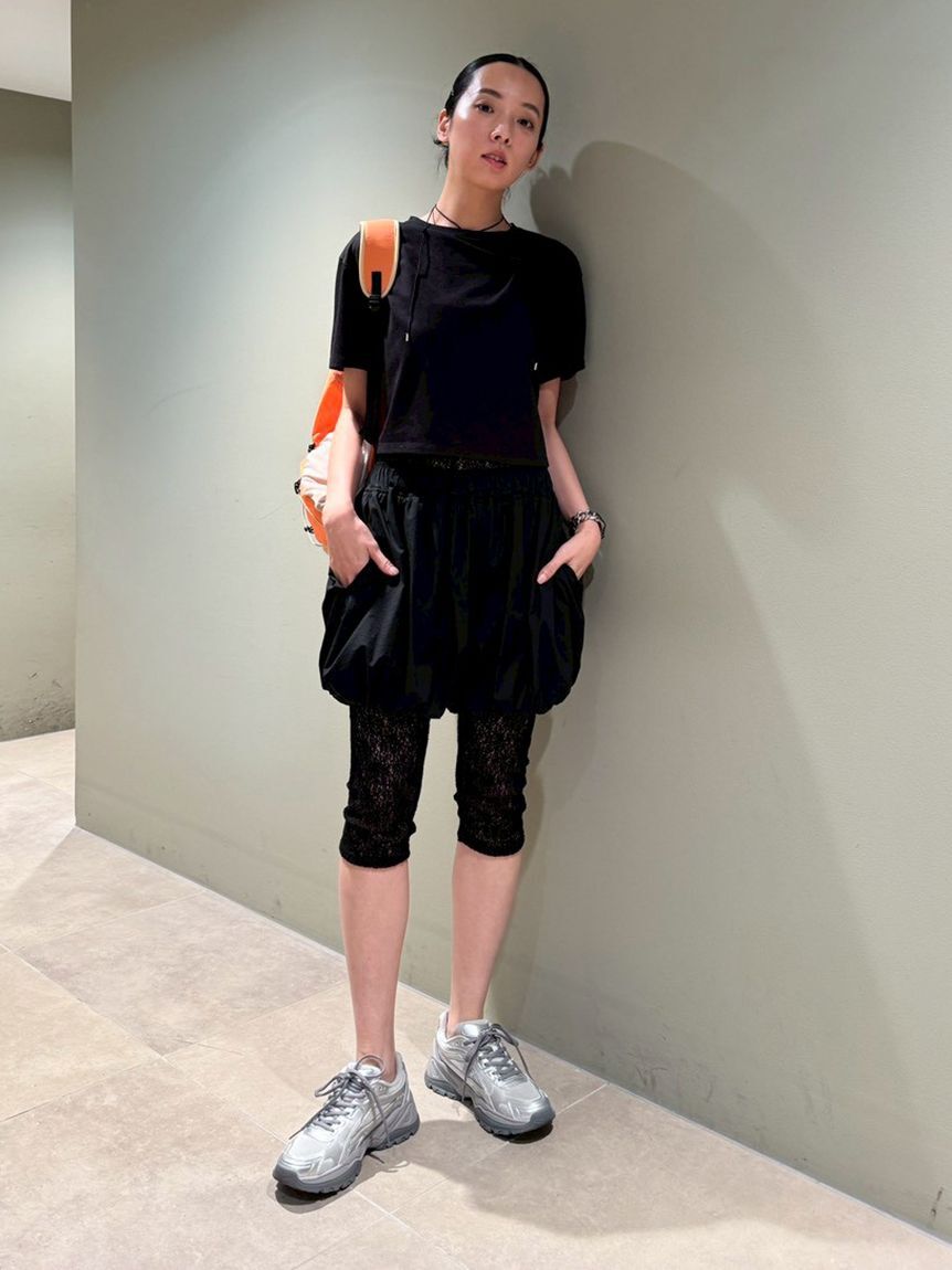 emmi atelier「【em】emmiロゴクロップドTシャツ/UVカット/接触冷感」|Tシャツ・カットソー|