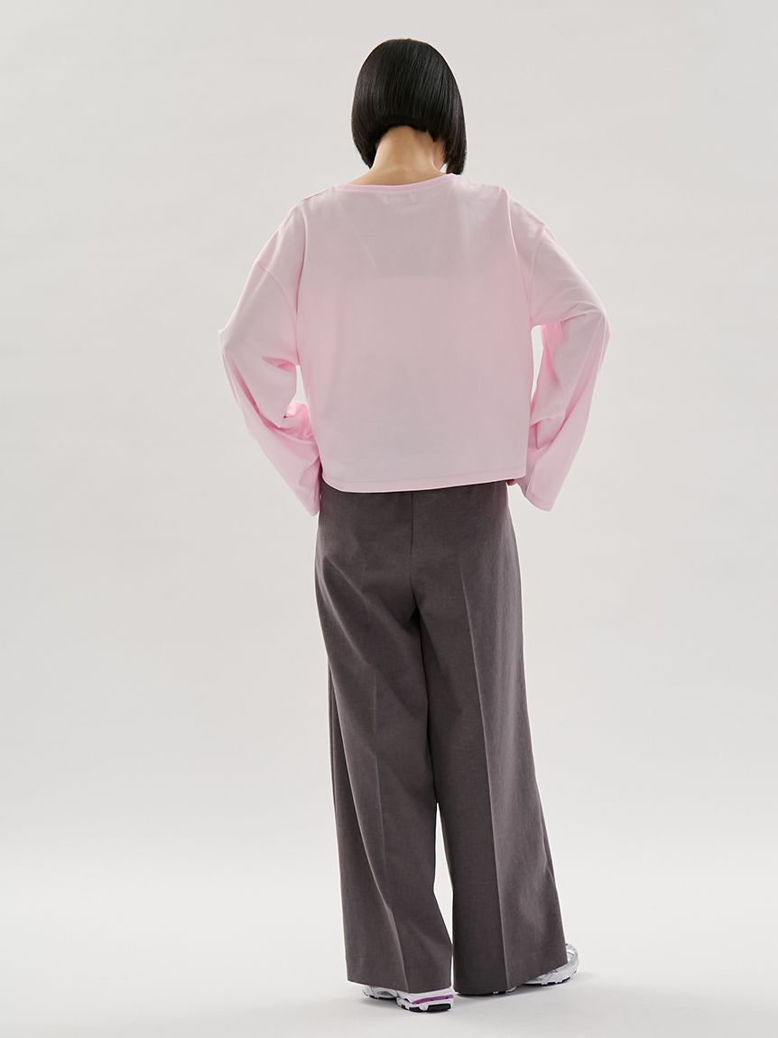 emmi atelier「emmiロゴクルーネックロングTシャツ」|Tシャツ・カットソー|