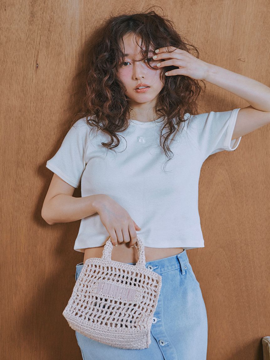 FURFUR「【限定カラー】ラフィアロゴトートバッグ」|トートバッグ|