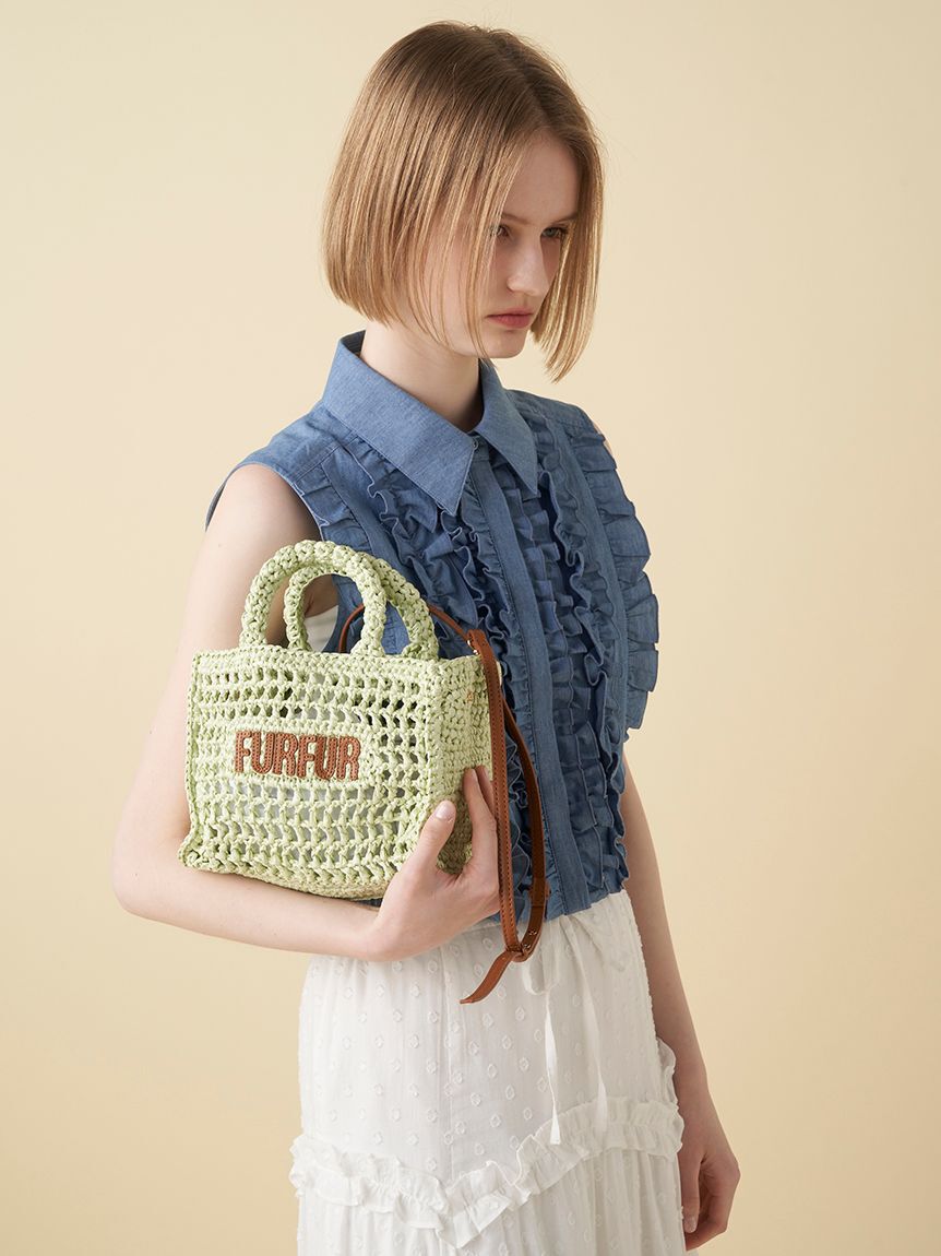 FURFUR「【限定カラー】ラフィアロゴトートバッグ」|トートバッグ|