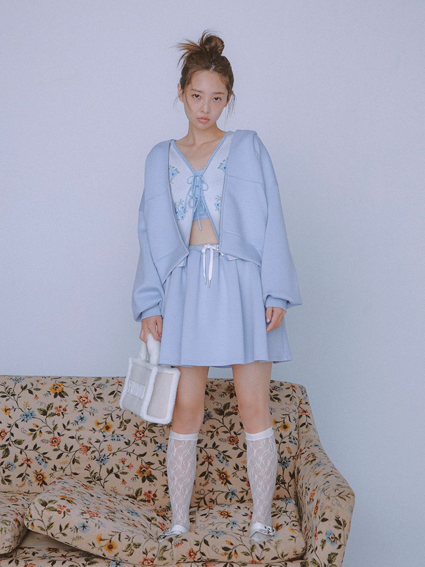 FURFUR「【WEB・一部店舗限定カラー】ロゴ刺繍ジップアップフーディー」|パーカー|