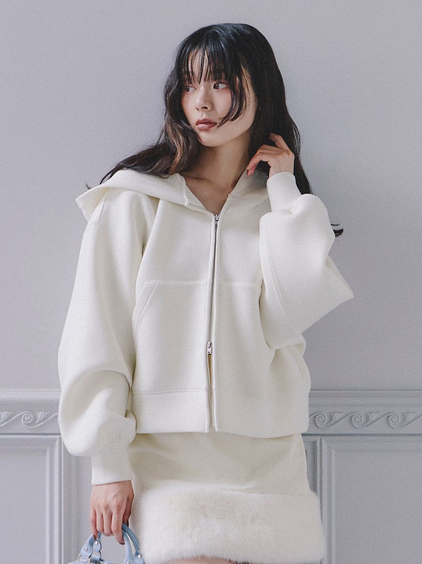 FURFUR「【WEB・一部店舗限定カラー】ロゴ刺繍ジップアップフーディー」|パーカー|