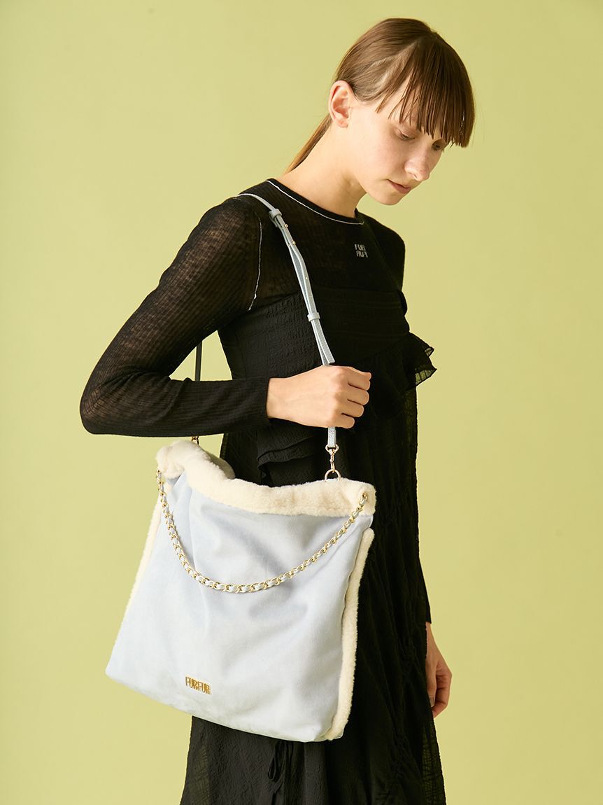 FURFUR「【WEB限定カラー】マテリアル巾着バッグ」|トートバッグ|