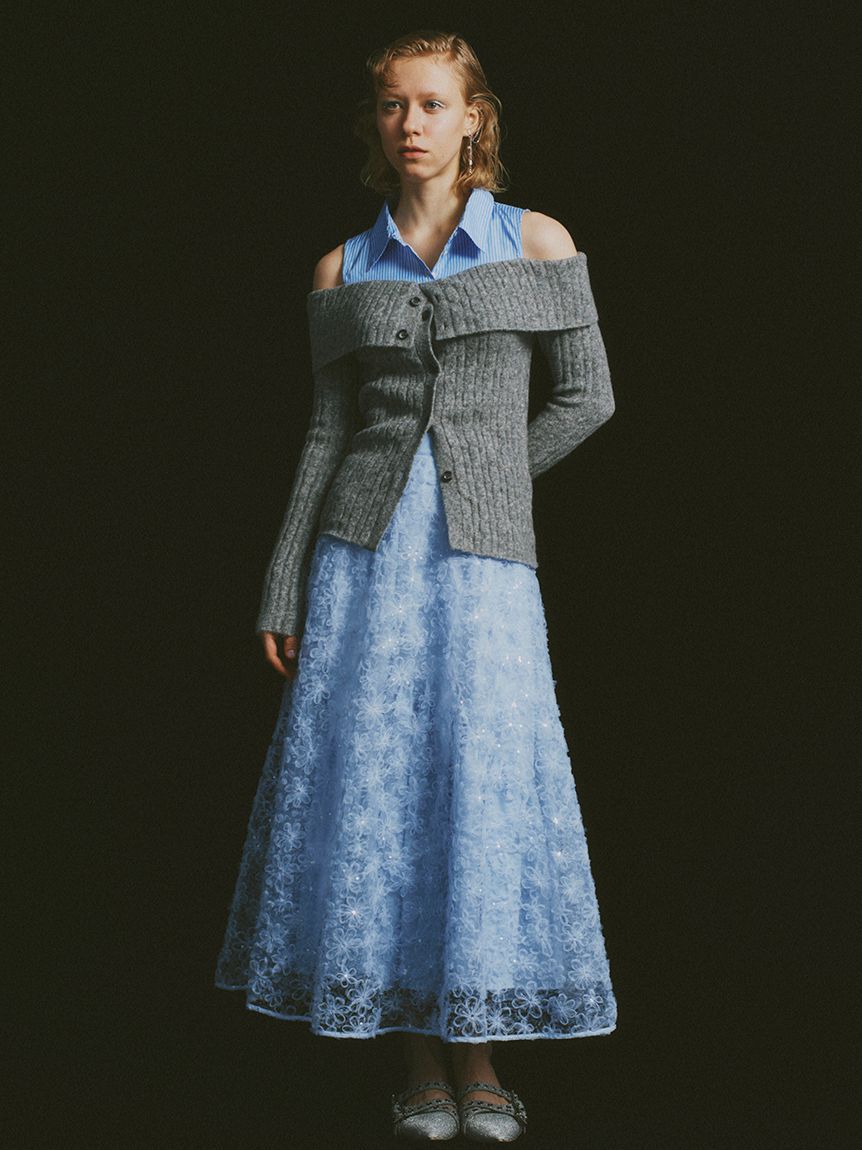 FURFUR「立体フラワーレーススカート」|スカート|