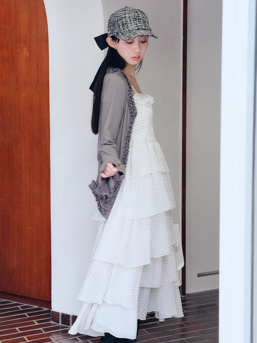 FURFUR「【WEB限定カラー】フリルカーディガン」|カーディガン|