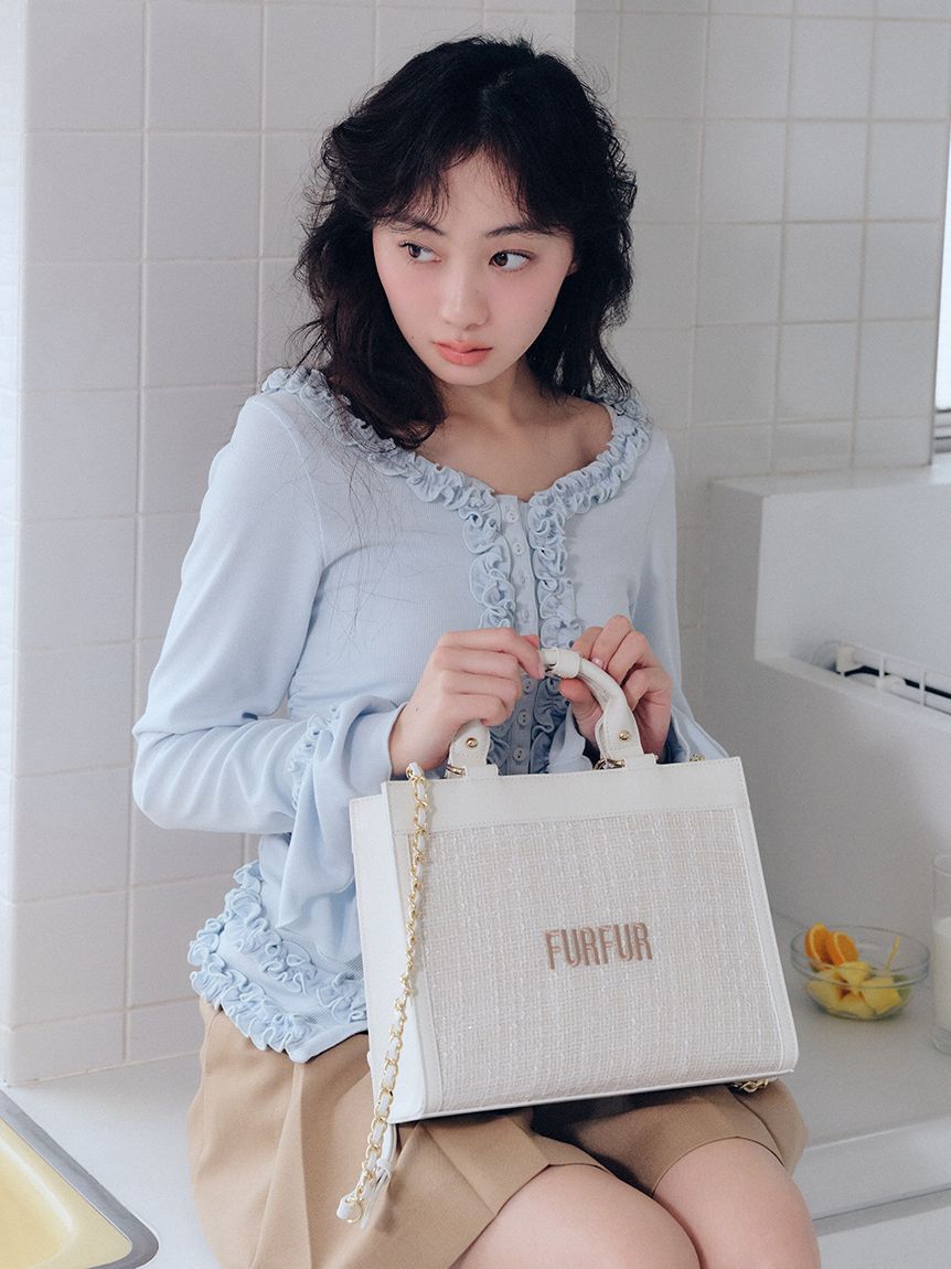 FURFUR「【WEB限定カラー】フリルカーディガン」|カーディガン|