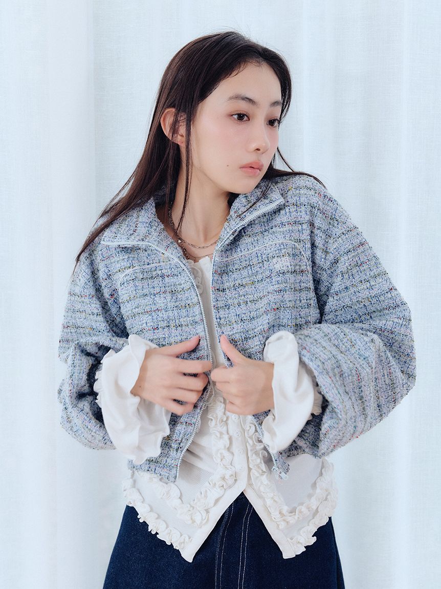 FURFUR「【WEB限定カラー】フリルカーディガン」|カーディガン|