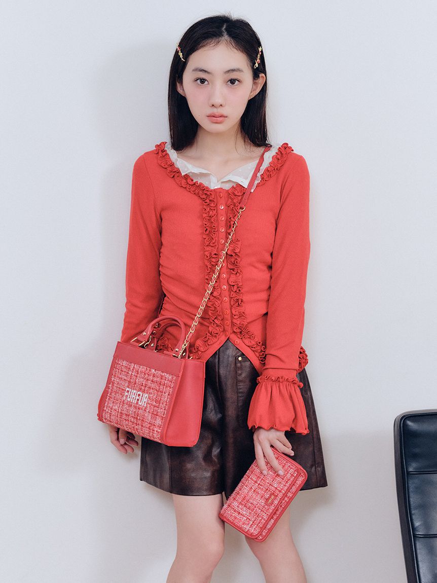 FURFUR「【WEB限定カラー】フリルカーディガン」|カーディガン|