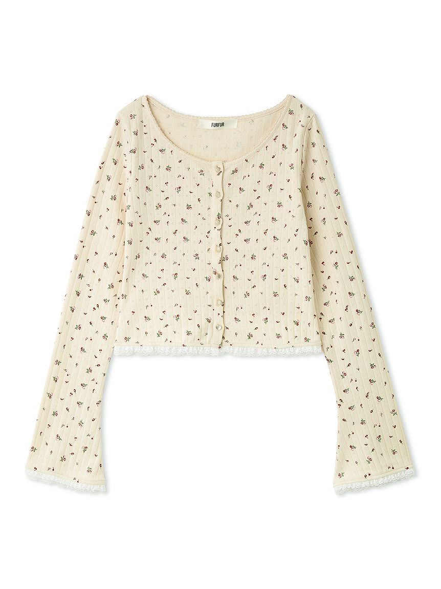 FURFUR「ミニフラワープリントカーディガン」|カーディガン|