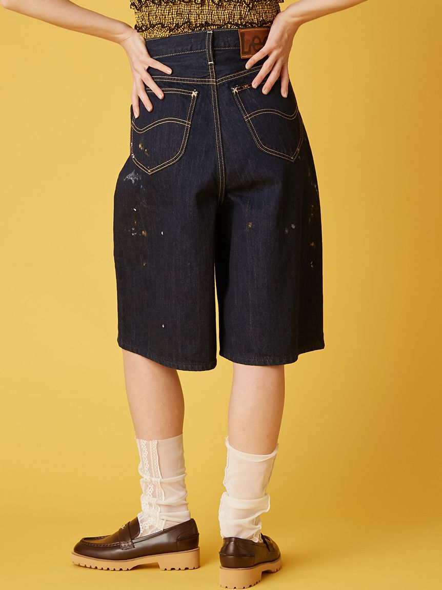 FURFUR「Leeコラボペイントデニムハーフパンツ」|デニム|