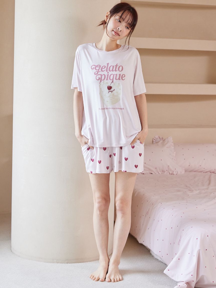 gelato pique「【接触冷感】ケーキワンポイントTシャツ」|ルームウェア|