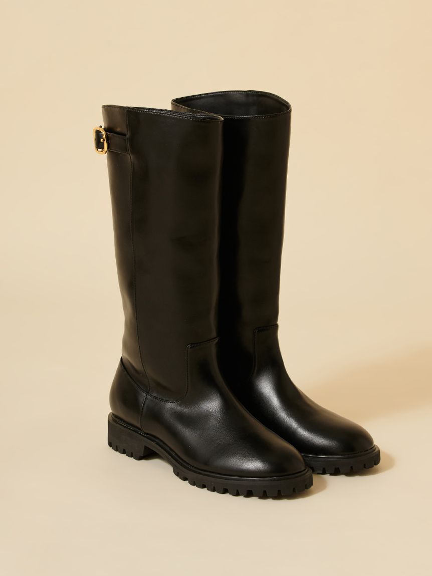 SNIDEL「ジョッキーブーツ」|ショートブーツ|BLK