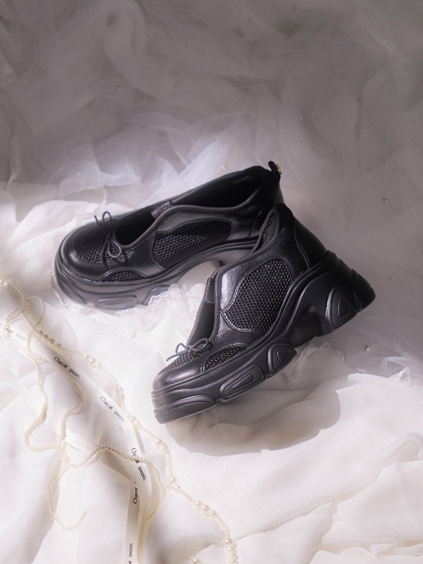 SNIDEL「【Chacott】コラボスニーカー」|スニーカー|BLK