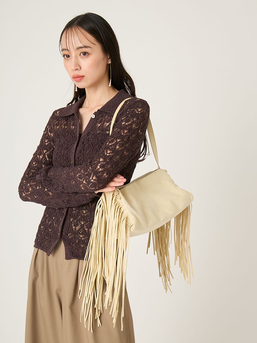 FRAY I.D「フリンジスラウチバッグ」|ハンドバッグ|