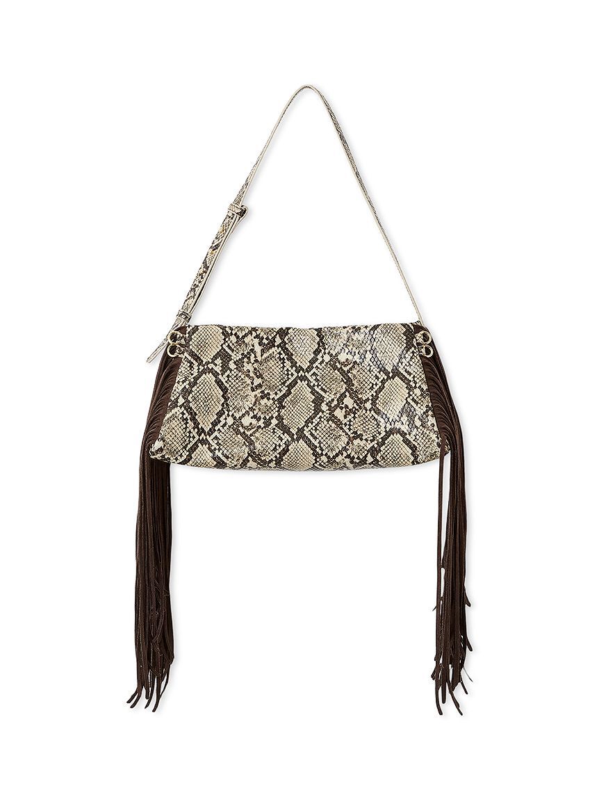 FRAY I.D「フリンジスラウチバッグ」|ハンドバッグ|PYTHON