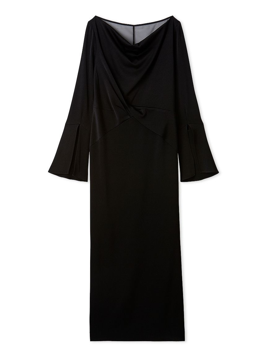 FRAY I.D「ドレープネックフロントノットドレス」|ドレス|