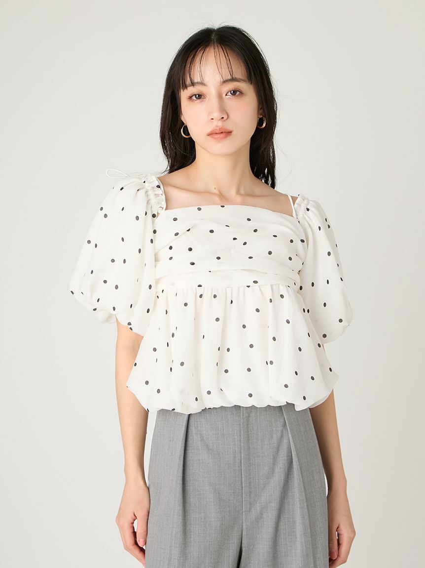 FRAY I.D「【WEB限定】オフショルパフスリーブブラウス／ウォッシャブル」|シャツ・ブラウス|