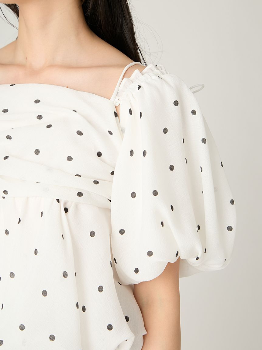 FRAY I.D「【WEB限定】オフショルパフスリーブブラウス／ウォッシャブル」|シャツ・ブラウス|