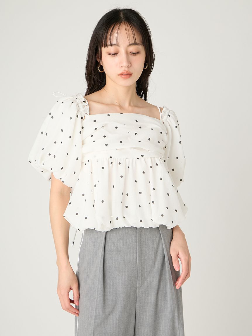 FRAY I.D「【WEB限定】オフショルパフスリーブブラウス／ウォッシャブル」|シャツ・ブラウス|