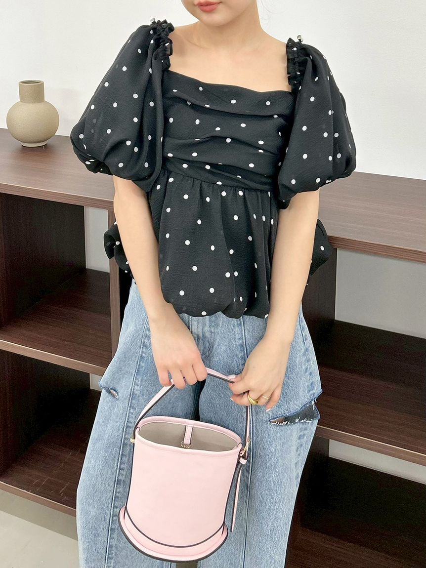 FRAY I.D「【WEB限定】オフショルパフスリーブブラウス／ウォッシャブル」|シャツ・ブラウス|