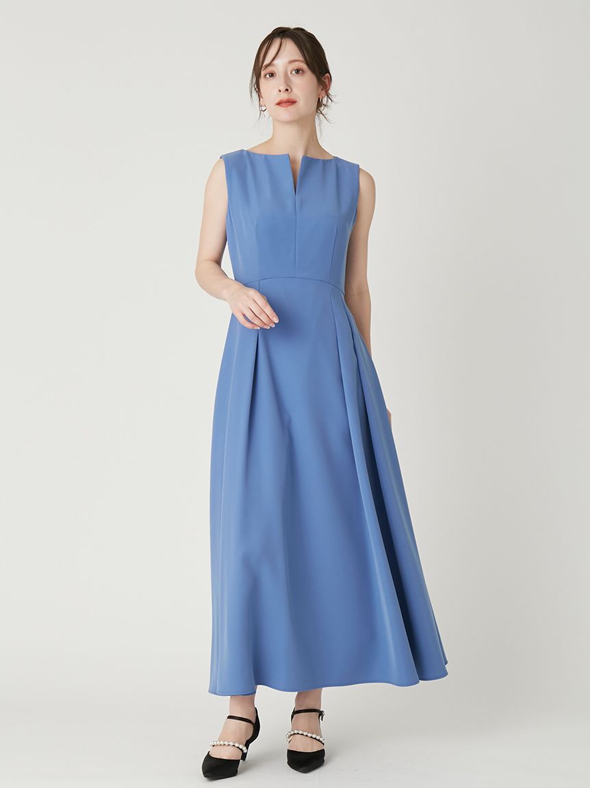 FRAY I.D「キーネックタックフレアドレス」|ドレス|