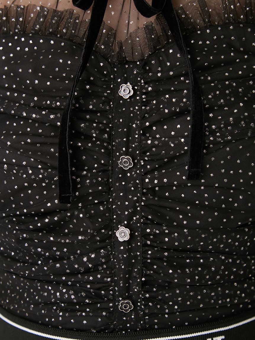 LILY BROWN「【LILY BROWN&times;MARY QUANT】ベルト付きドットチュールドレス」|ドレス|