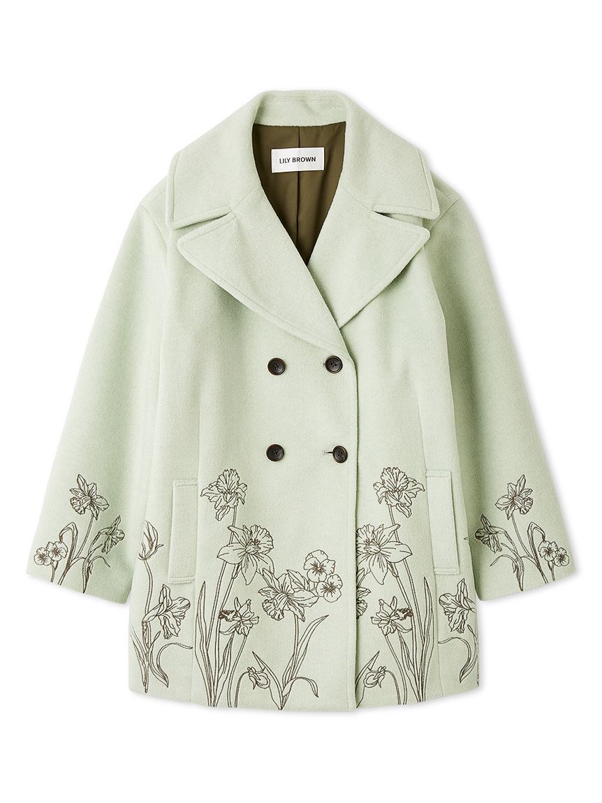 LILY BROWN「エンブロイダリーコクーンコート」|チェスターコート|
