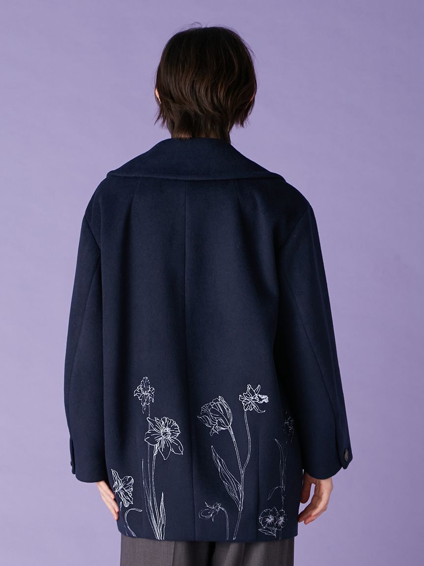 LILY BROWN「エンブロイダリーコクーンコート」|チェスターコート|