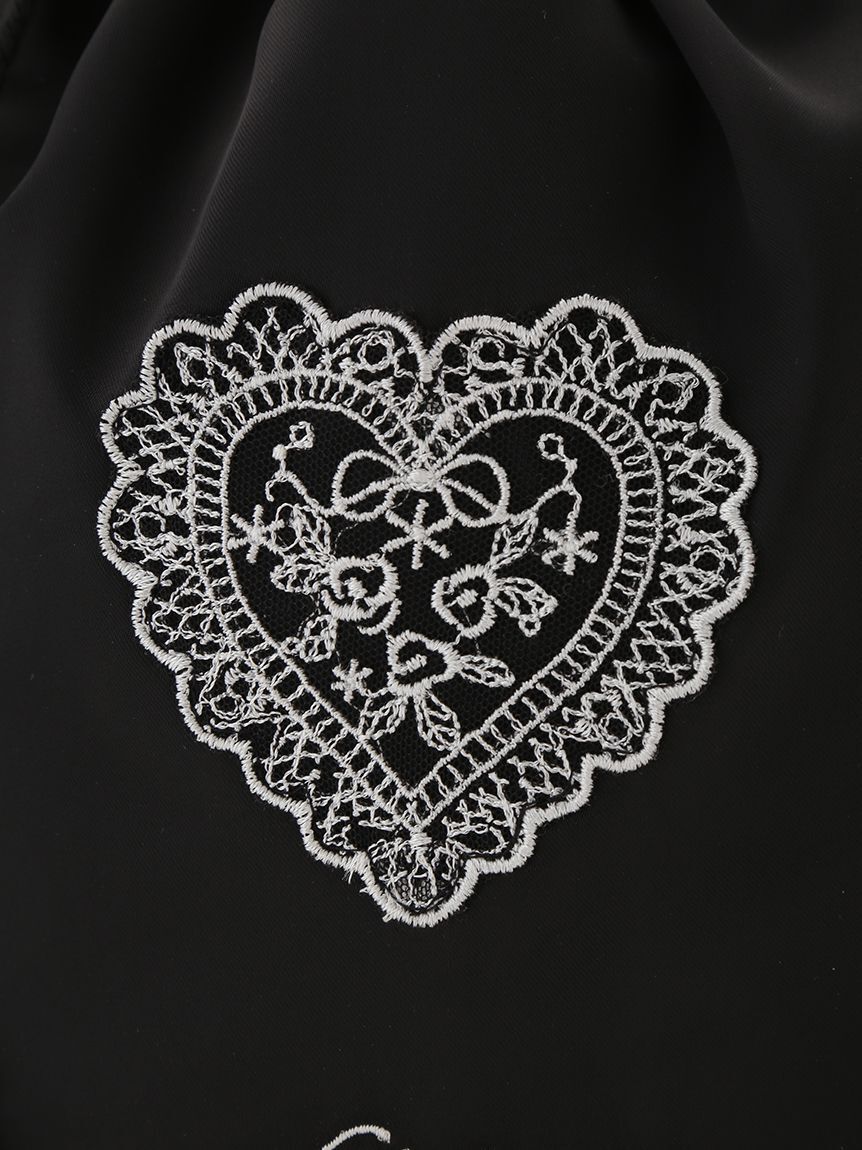 LILY BROWN Lingerie「【LILY BROWN Lingerie】Love letterサテンレースポーチ」|ポーチ|