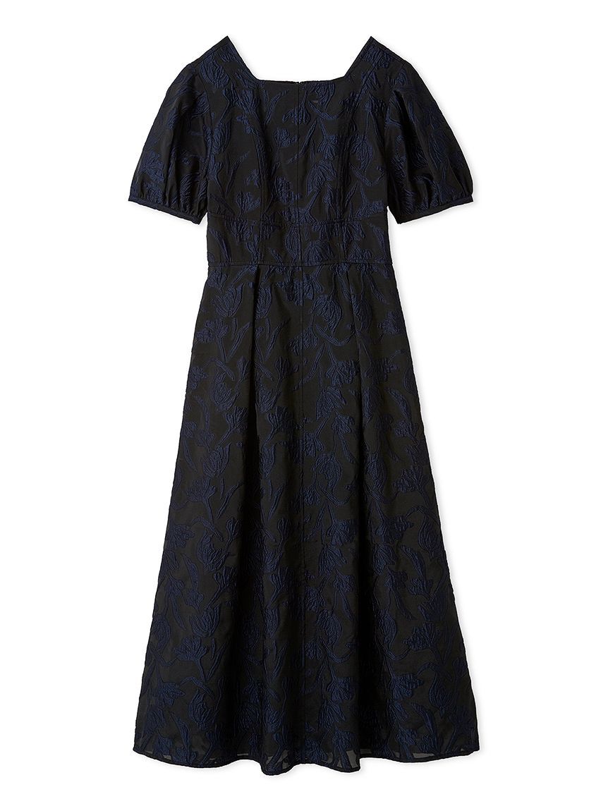 LILY BROWN「セミシアージャガードドレス」|ドレス|BLK