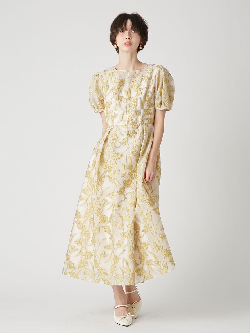 LILY BROWN「セミシアージャガードドレス」|ドレス|