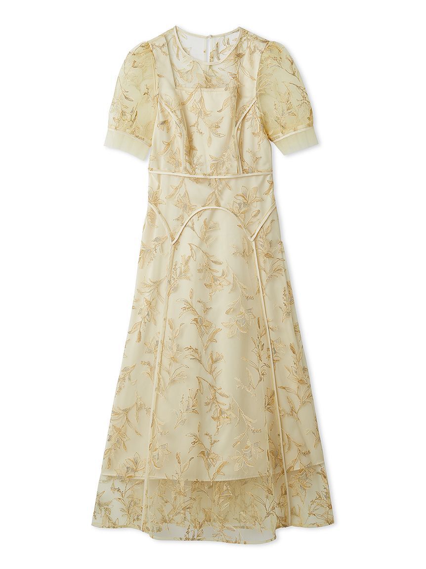 LILY BROWN「パネルラインエンブロイダリ―ドレス」|ドレス|