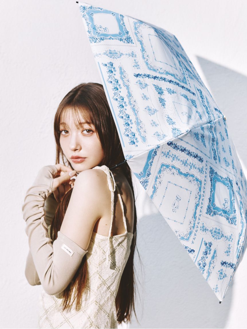 LILY BROWN「【LILY BROWN&times;PROTECT U】Lily Bearモチーフ晴雨兼用折り畳み日傘」|傘|