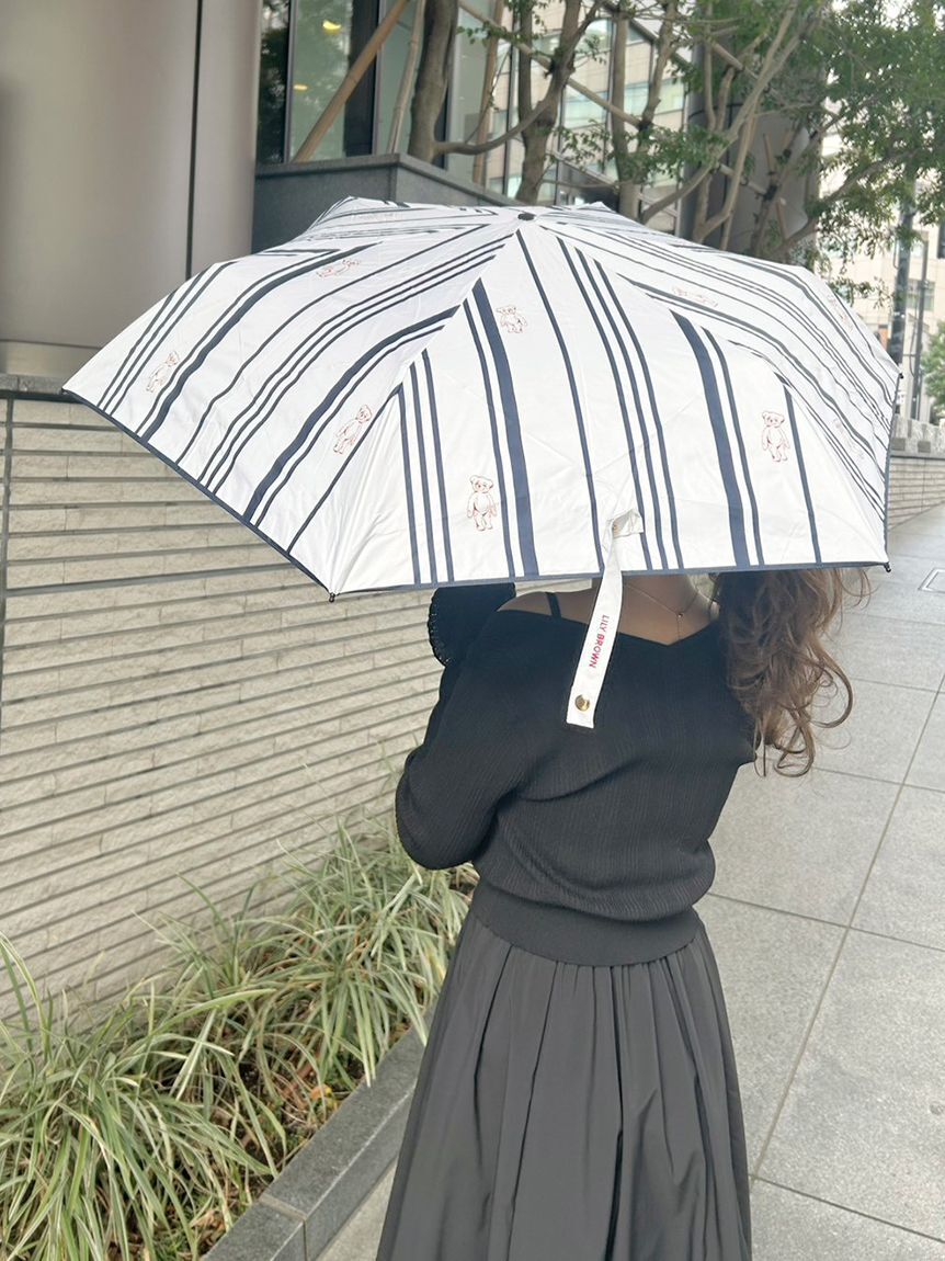 LILY BROWN「【LILY BROWN&times;PROTECT U】Lily Bearモチーフ晴雨兼用折り畳み日傘」|傘|