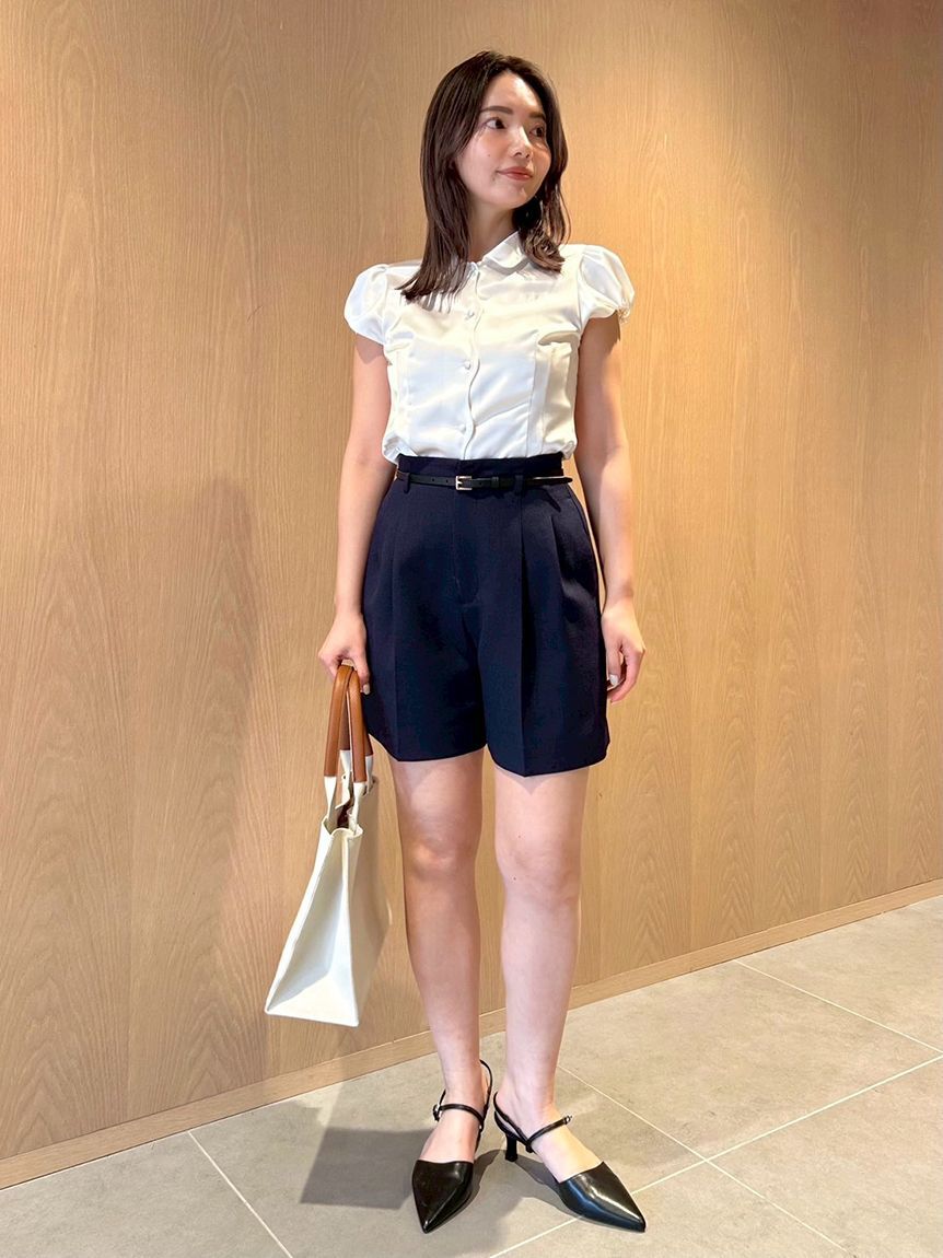 CELFORD「【洗える】フロントスカラサテンブラウス」|シャツ・ブラウス|