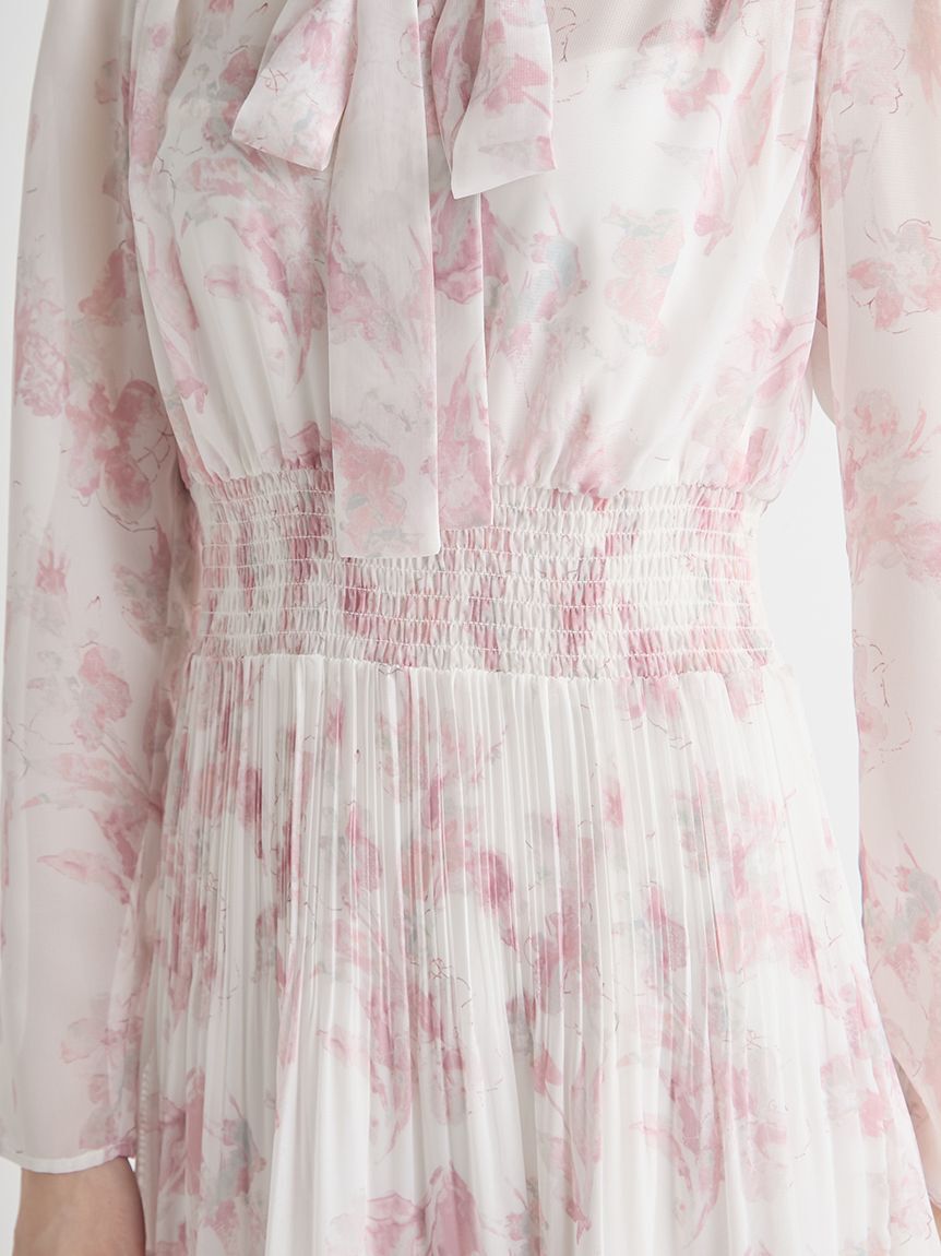 CELFORD「マーブルフラワープリントワンピース」|ワンピース|