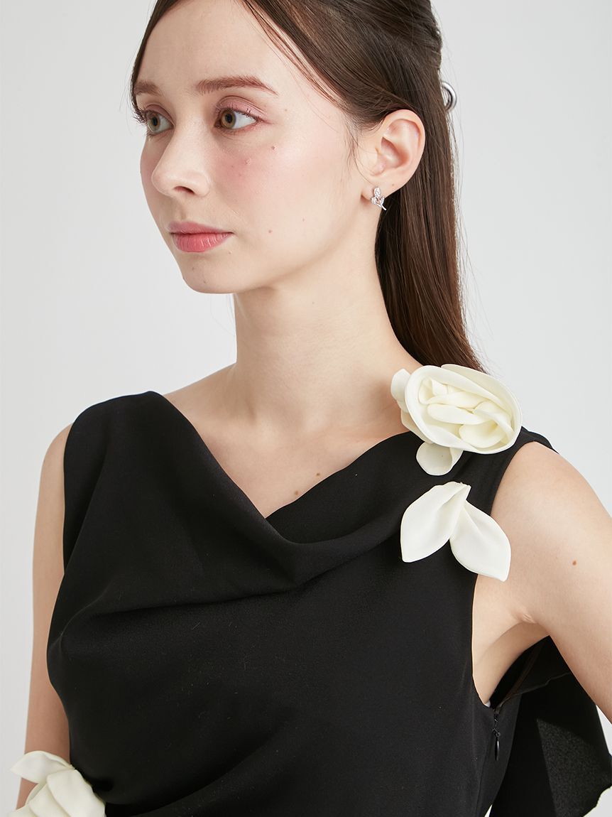 CELFORD「フローラルドレープマキシドレス」|ドレス|