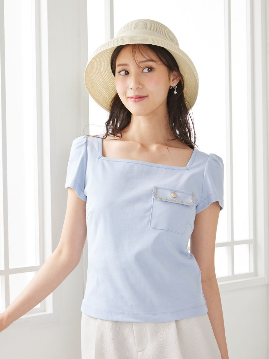 CELFORD「【洗える】トリムポケットTシャツ」|Tシャツ・カットソー|