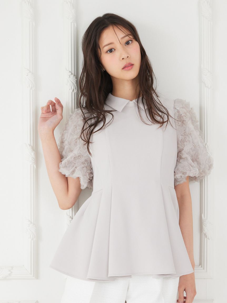CELFORD「襟付きデザインスリーブブラウス」|シャツ・ブラウス|