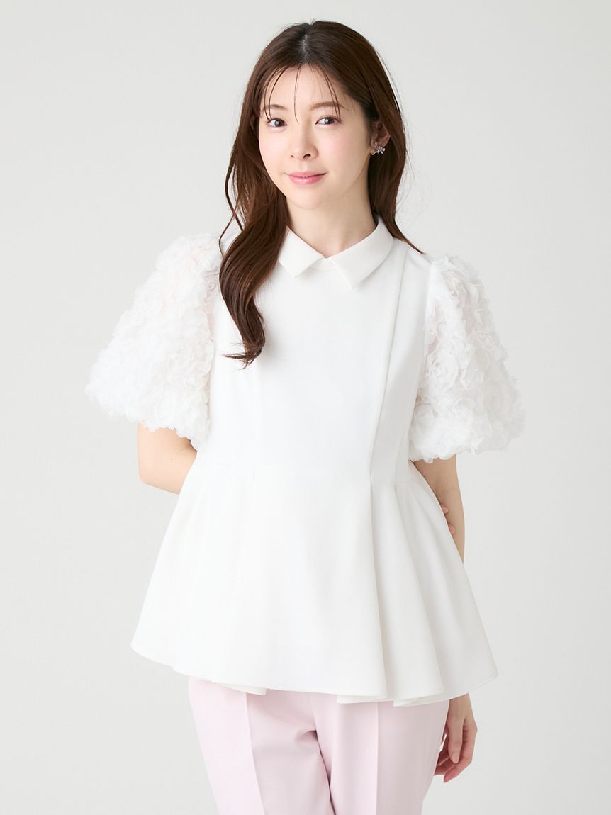 CELFORD「襟付きデザインスリーブブラウス」|シャツ・ブラウス|